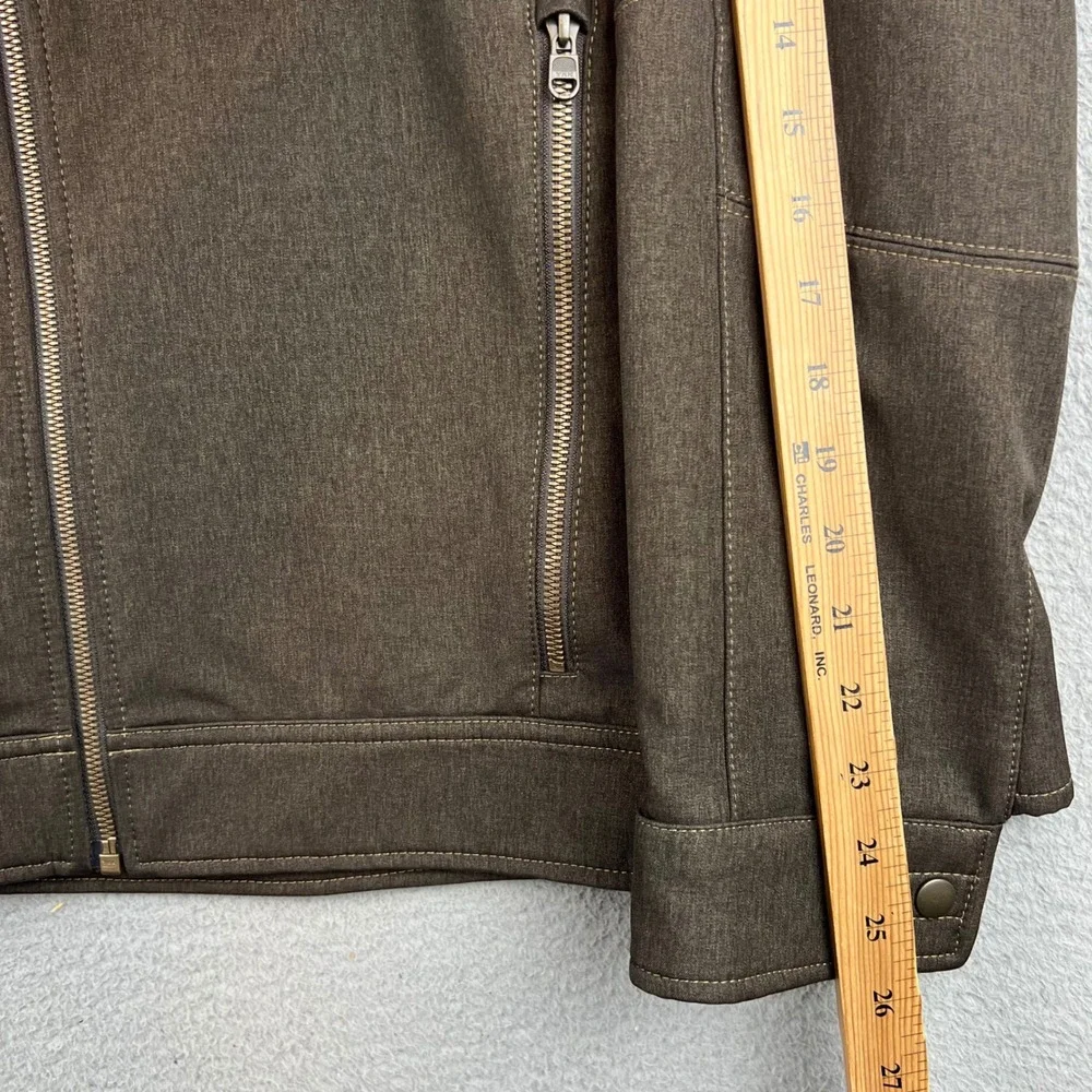 Kuhl Interceptr Jacket Mens Medium Brown Full Zip Fleece Alfpaca Gold Outdoor